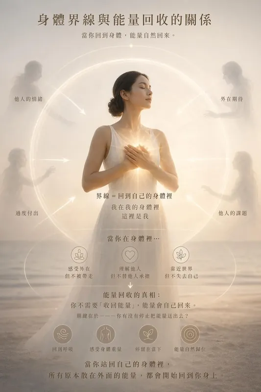 身體界線與能量回收的關係：回到身體，能量自然回來