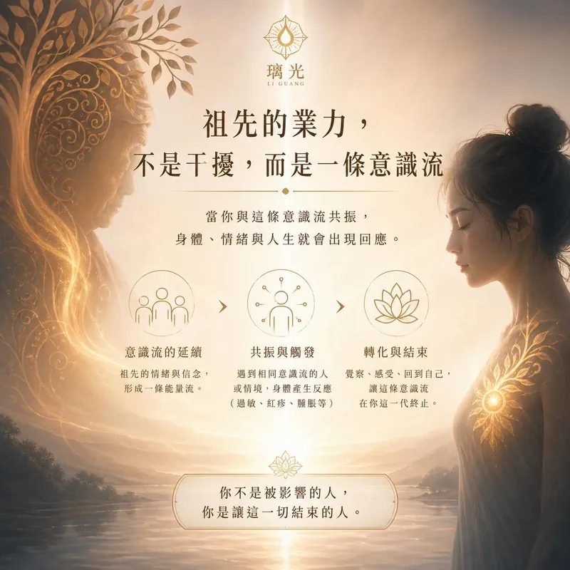 祖先意識流與身體共振。璃光三徑課程架構